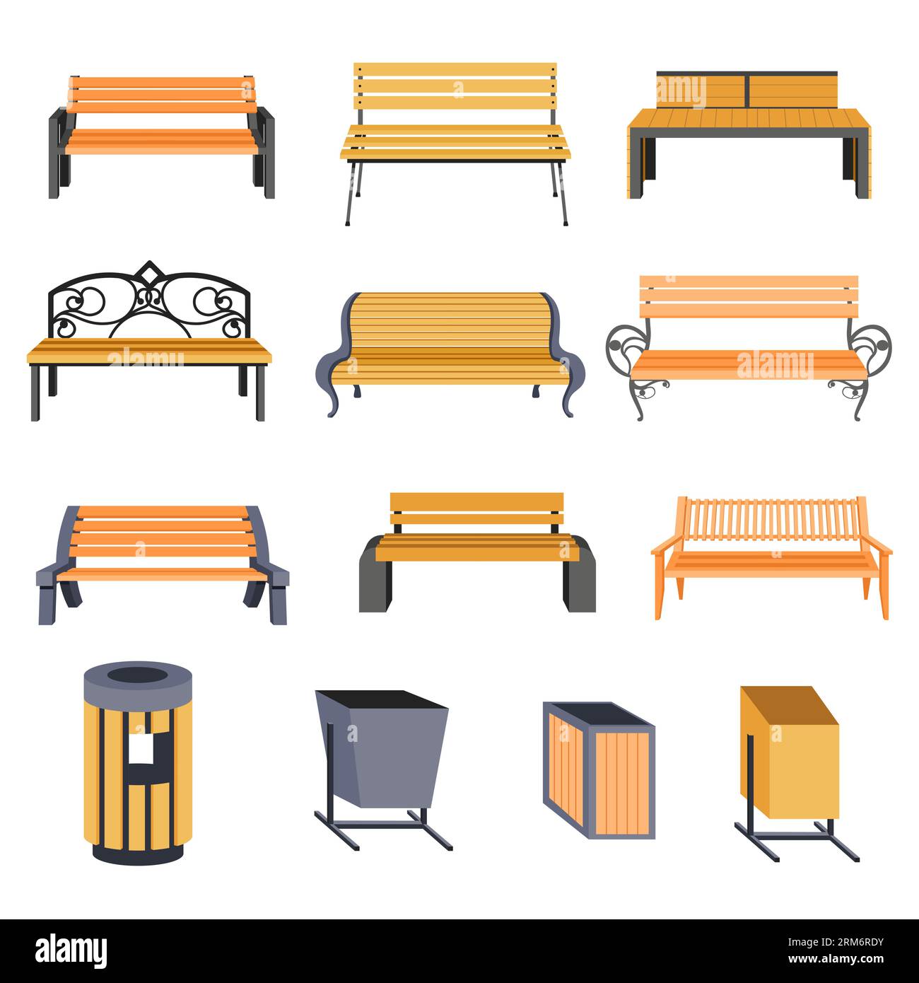 Plastic benches Stock Vector Images - Alamy
