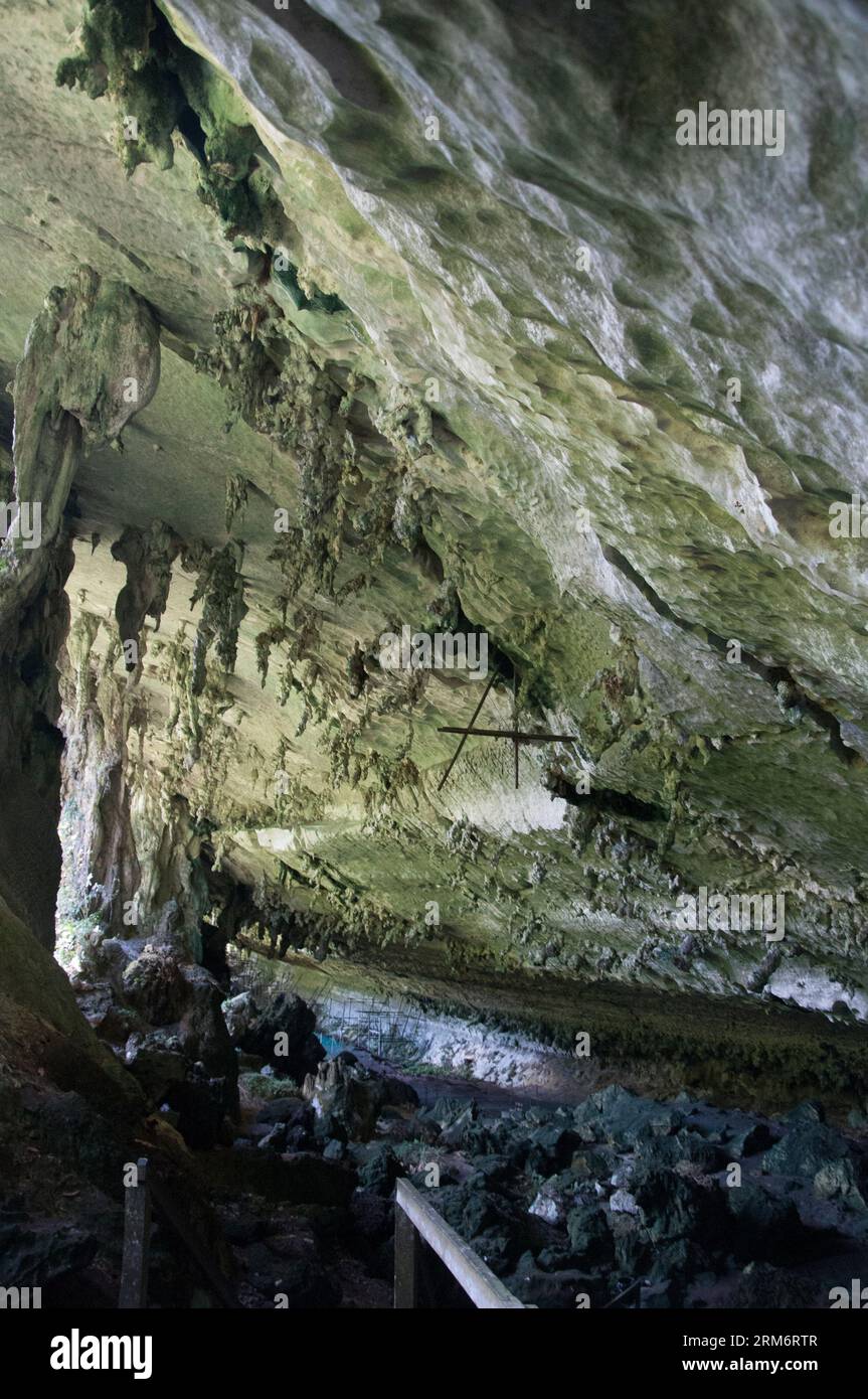 Ancient human remains have been found within the Niah Caves, which now form a national park and World Heritage Site in Sarawak, Malaysian Borneo Stock Photo