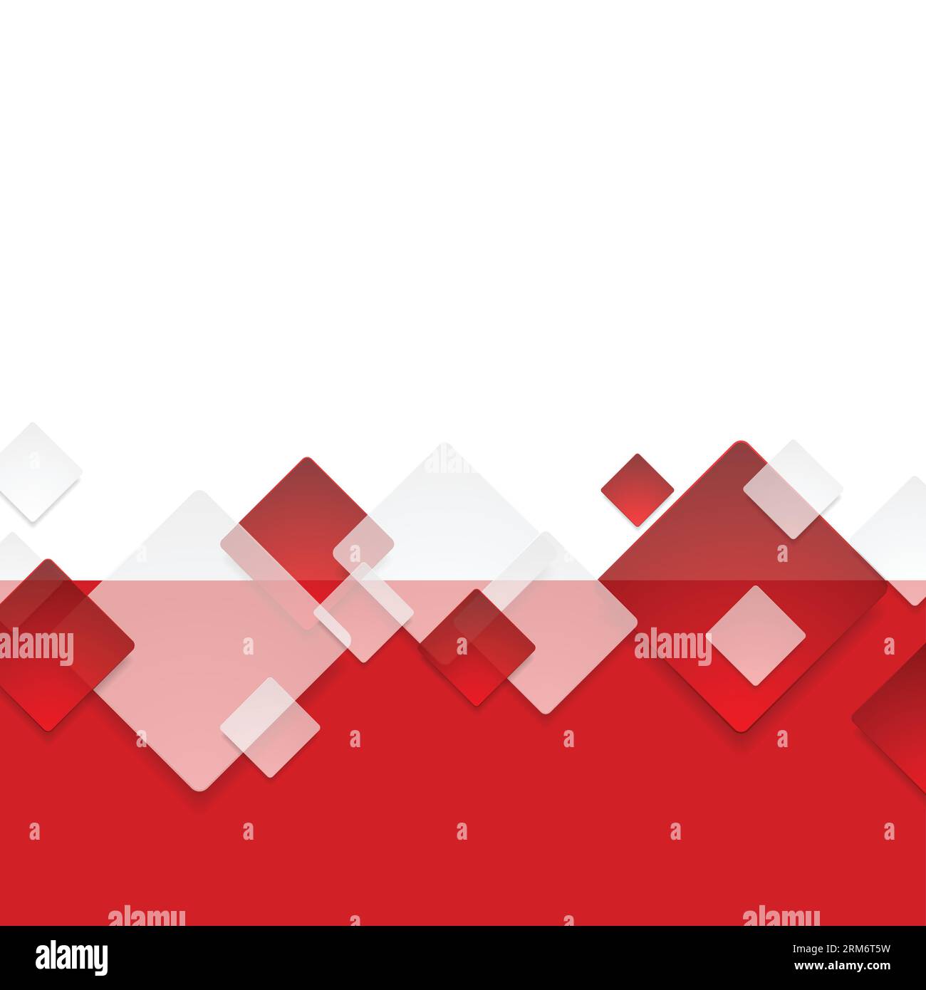 Red and white geometric squares abstract tech background. Vector design ...