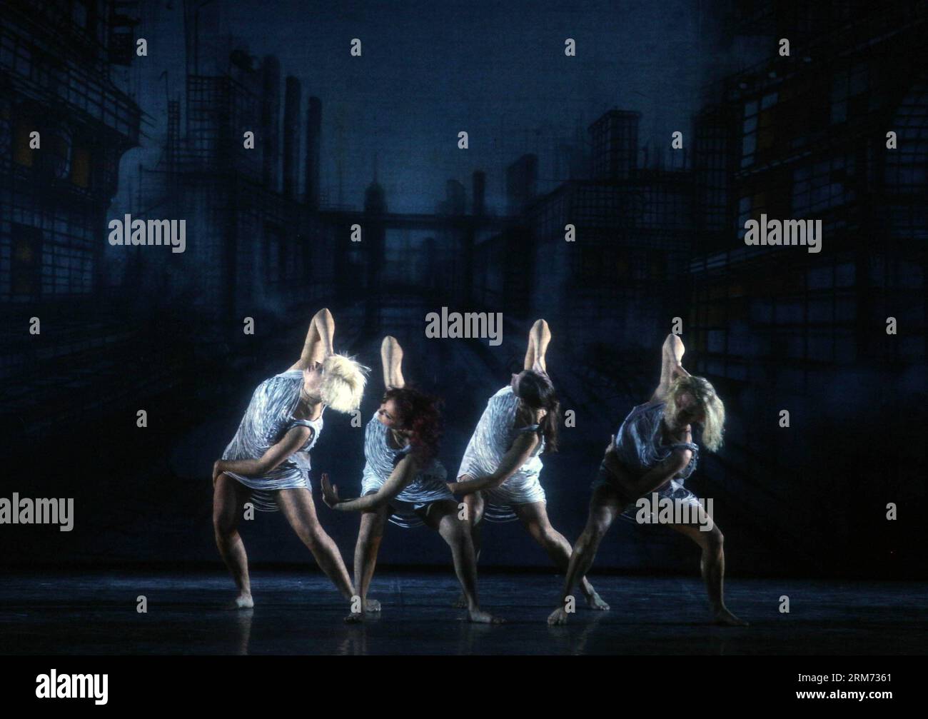 (140212) -- FRANKFURT, (Xinhua) -- Dancers perform in SWAN LAKE RELOADED: Tchaikovsky meets Streetdance at Jahrhunderthalle in Frankfurt, Germany, on Feb. 11, 2014. A classic ballet with a modern spin, choreographer and director Fredrik Rydman has mashed up Tchaikovsky s original score Swan Lake by combing street dance with classical ballet, and adding some new additions, including music from contemporary artist Adiam Dymott, to the original. (Xinhua/Luo Huanhuan) GERMANY-FRANKFURT-DANCE-SWAN LAKE RELOADED-TCHAIKOVSKY MEETS STREETDANCE PUBLICATIONxNOTxINxCHN   Frankfurt XINHUA Dancers perform Stock Photo