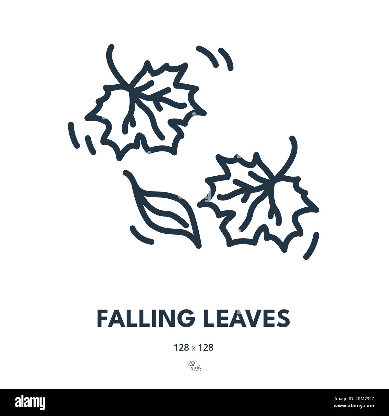 Falling Leaves Icon. Leaf, Autumn, Fall. Editable Stroke. Simple Vector  Icon Stock Vector Image \u0026 Art - Alamy, image size:1300x1390