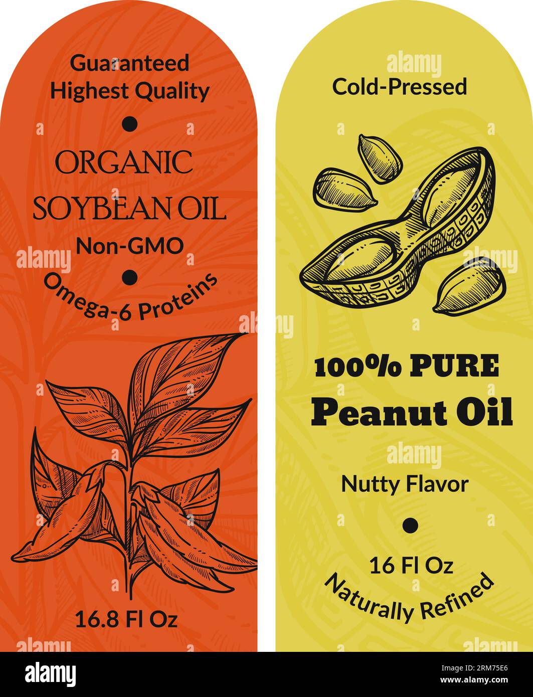 Organic soybean oil, non gmo pure cold pressed Stock Vector Image & Art