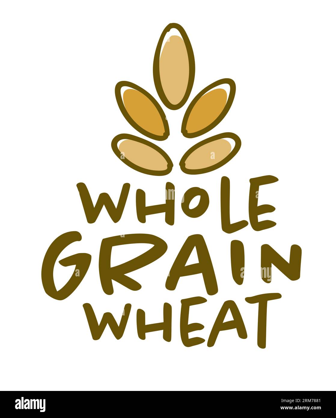 Whole grain wheat flour, agriculture logotype Stock Vector Image & Art