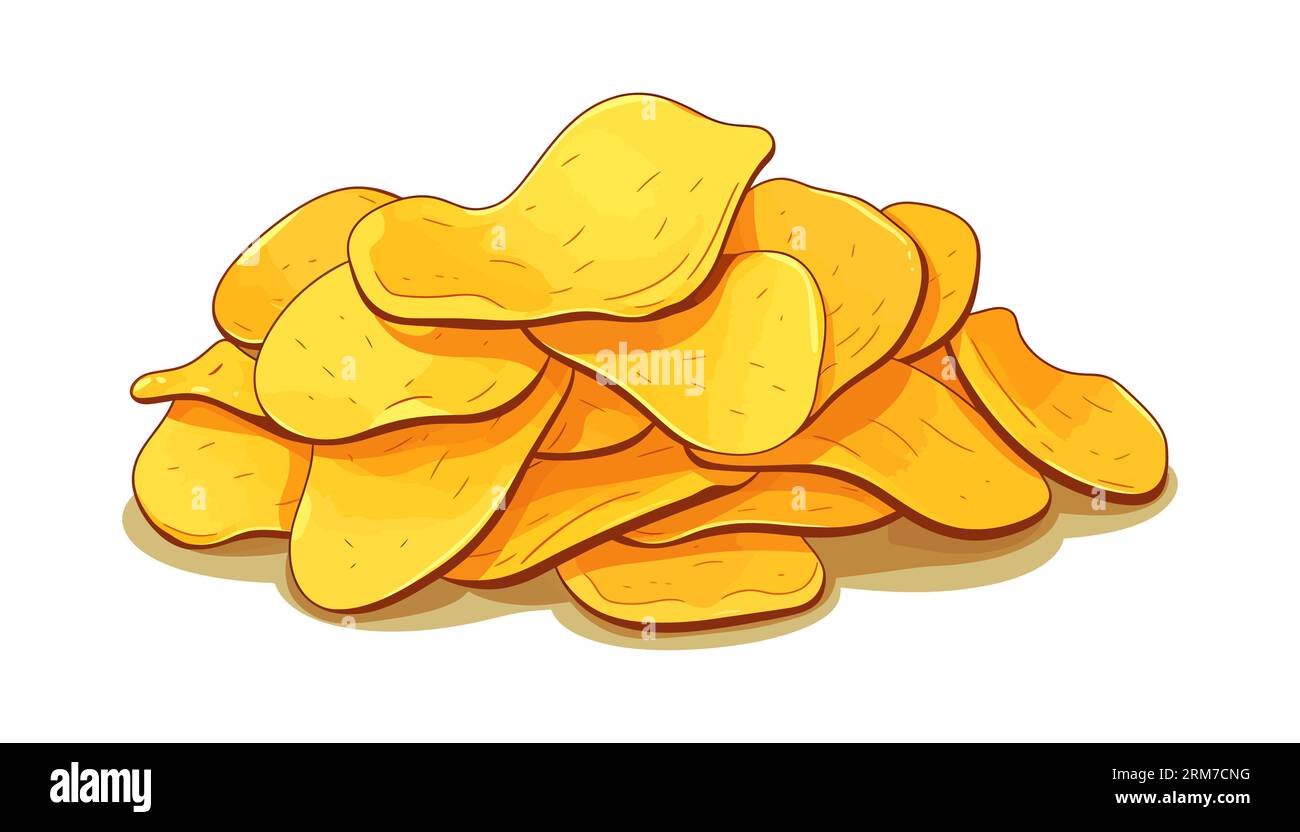 Potato chips collection. Vector illustration chips. Vector illustration ...