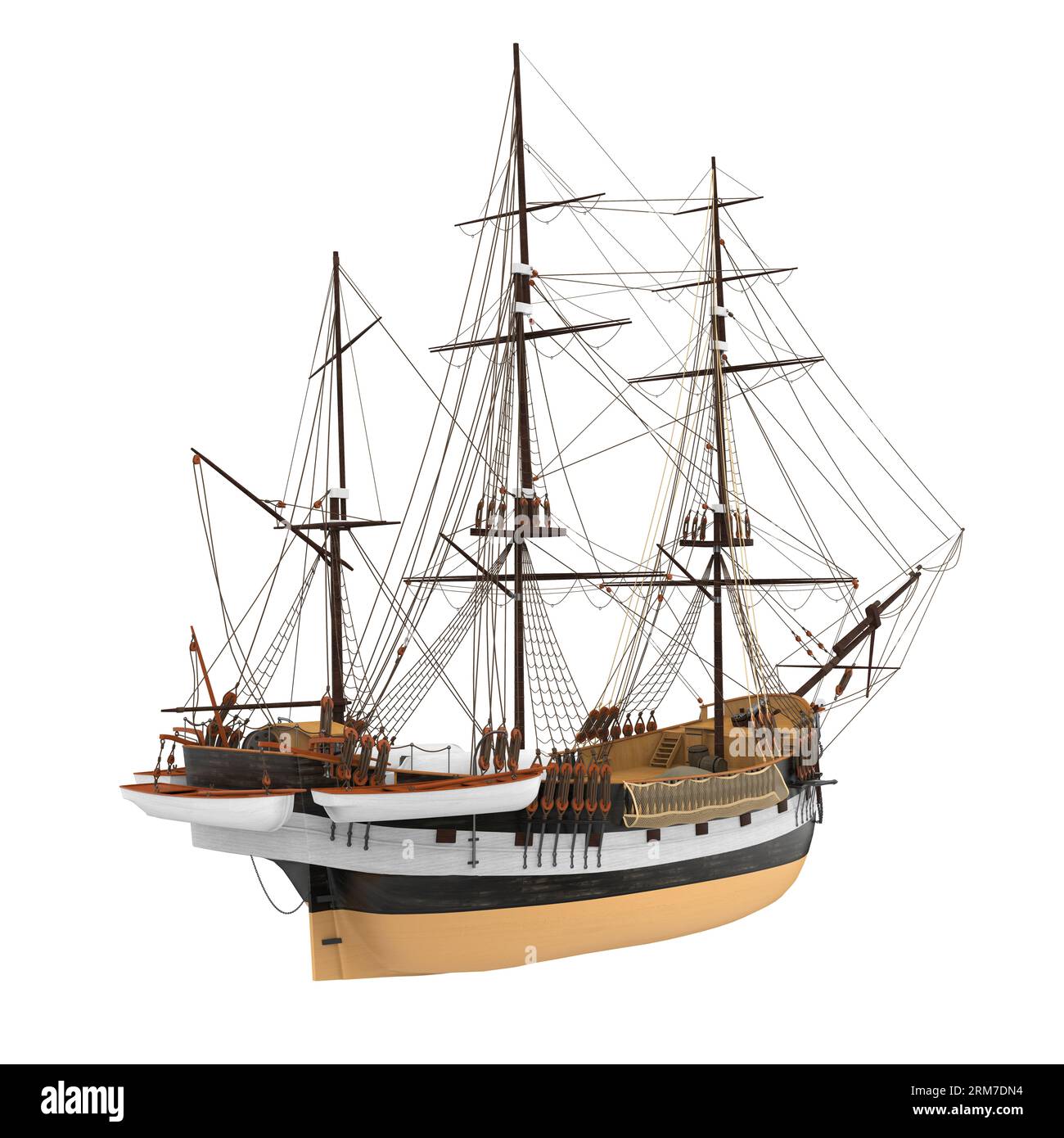 Sail Ship Isolated Stock Photo - Alamy