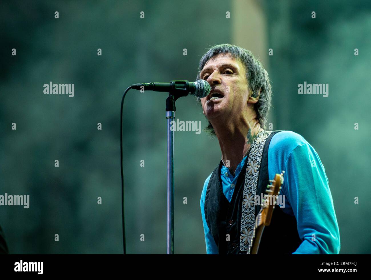 Halifax, UK. 26th Aug, 2023. Johnny Marr playing live at The Piece Hall ...