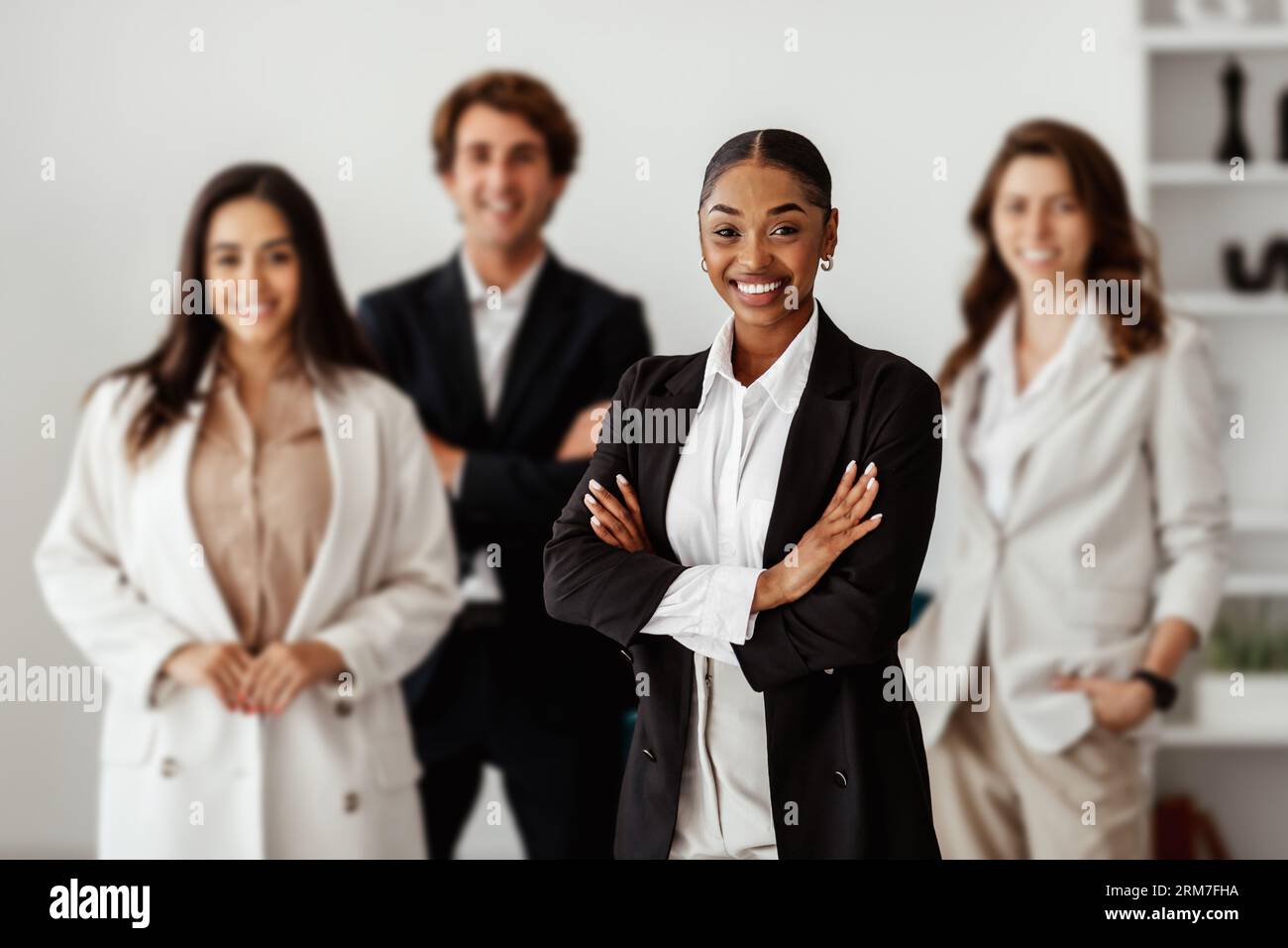 Diversity and business team portrait. Business people posing in office ...