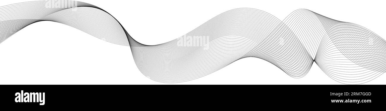 abstract black and white vector wave background Stock Vector Image ...