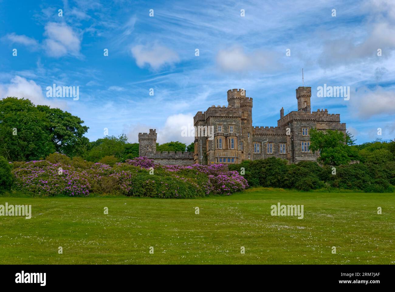 Lews Castle at Stornoway in the Hebrides with its Gothic Victorian