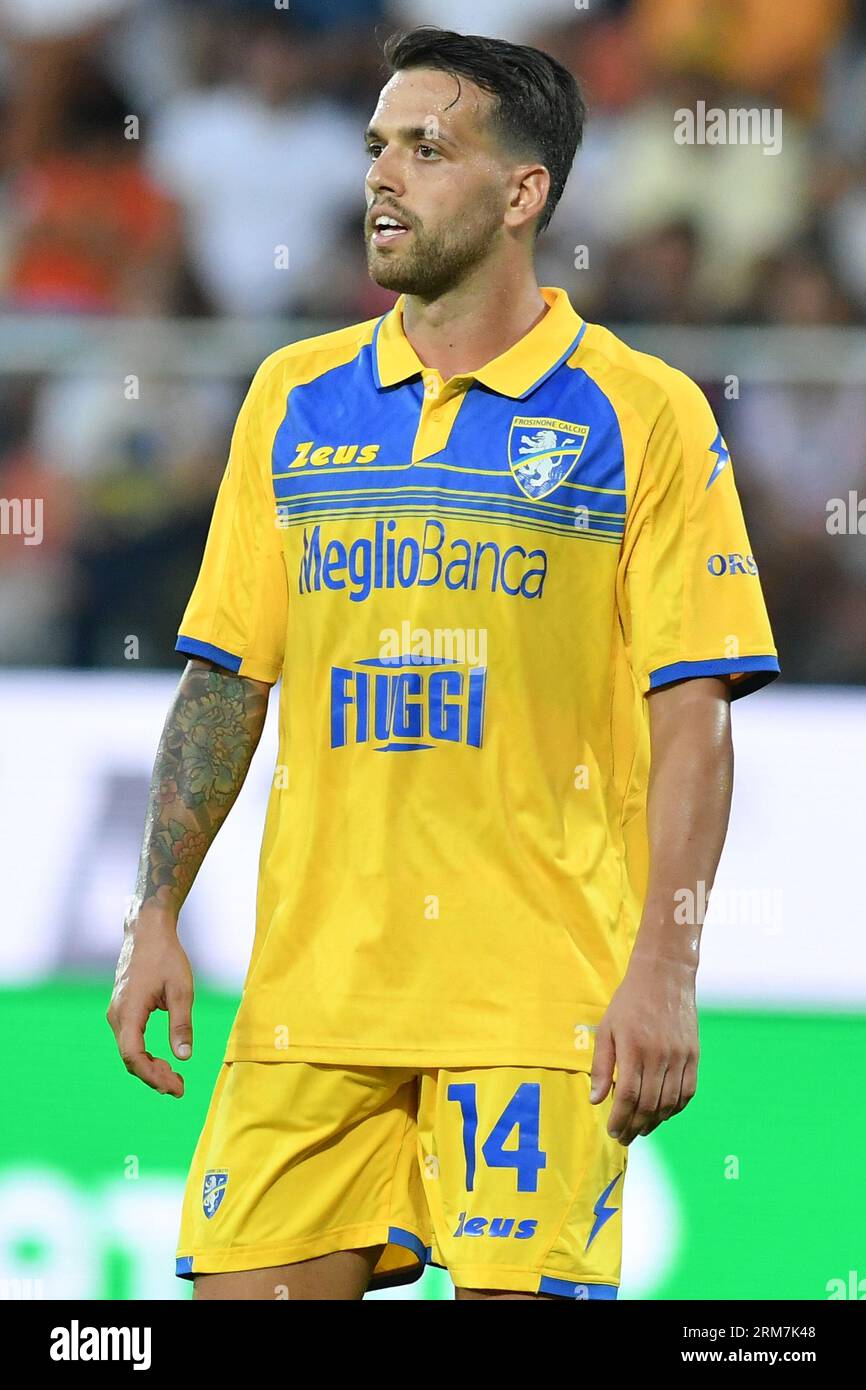 Frosinone, Lazio. 26th Aug, 2023. Francesco Gelli of Frosinone during the Serie A match between Frosinone v Atalanta at Benito Stirpe stadium in Frosinone, Italy, August 26th, 2023. Fotografo01 Credit: Independent Photo Agency/Alamy Live News Stock Photo