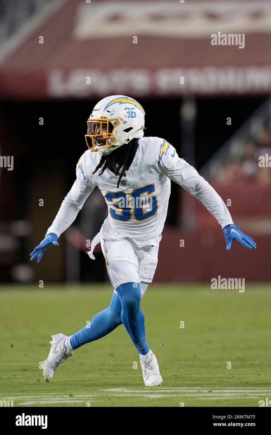 Los Angeles Chargers cornerback Ja'Sir Taylor plays against the