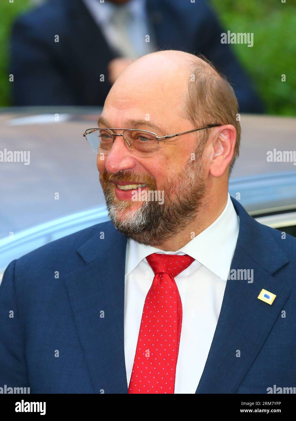 (140320) -- BRUSSELS, March 20, 2014 (Xinhua) -- President of European Parliament Martin Schulz arrives to attend the European Union (EU) Summit at the EU headquarters in Brussels, capital of Belgium, March 20, 2014. The EU spring summit will focus on industrial competitiveness, Ukraine and the bloc s energy strategy. (Xinhua/Gong Bing)(zl) BELGIUM-BRUSSELS-EU-SUMMIT-UKRAINE PUBLICATIONxNOTxINxCHN   Brussels March 20 2014 XINHUA President of European Parliament Martin Schulz arrives to attend The European Union EU Summit AT The EU Headquarters in Brussels Capital of Belgium March 20 2014 The E Stock Photo
