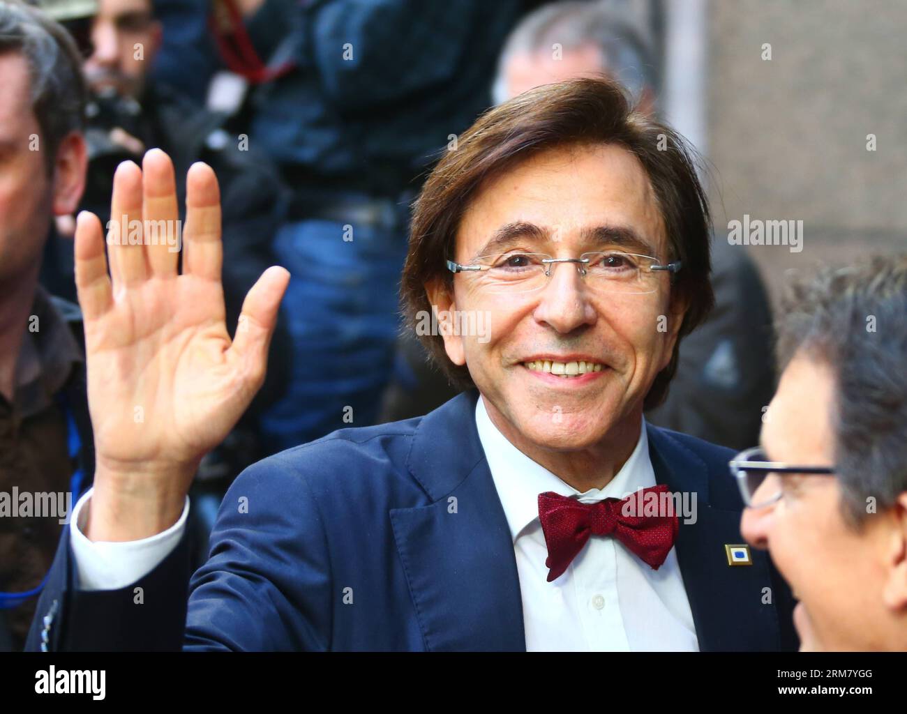 (140320) -- BRUSSELS, March 20, 2014 (Xinhua) -- Belgian Prime Minister Elio Di Rupo arrives to attend the European Union (EU) Summit at the EU headquarters in Brussels, capital of Belgium, March 20, 2014. The EU spring summit will focus on industrial competitiveness, Ukraine and the bloc s energy strategy. (Xinhua/Gong Bing)(zl) BELGIUM-BRUSSELS-EU-SUMMIT-UKRAINE PUBLICATIONxNOTxINxCHN   Brussels March 20 2014 XINHUA Belgian Prime Ministers Elio Tue Rupo arrives to attend The European Union EU Summit AT The EU Headquarters in Brussels Capital of Belgium March 20 2014 The EU Spring Summit will Stock Photo