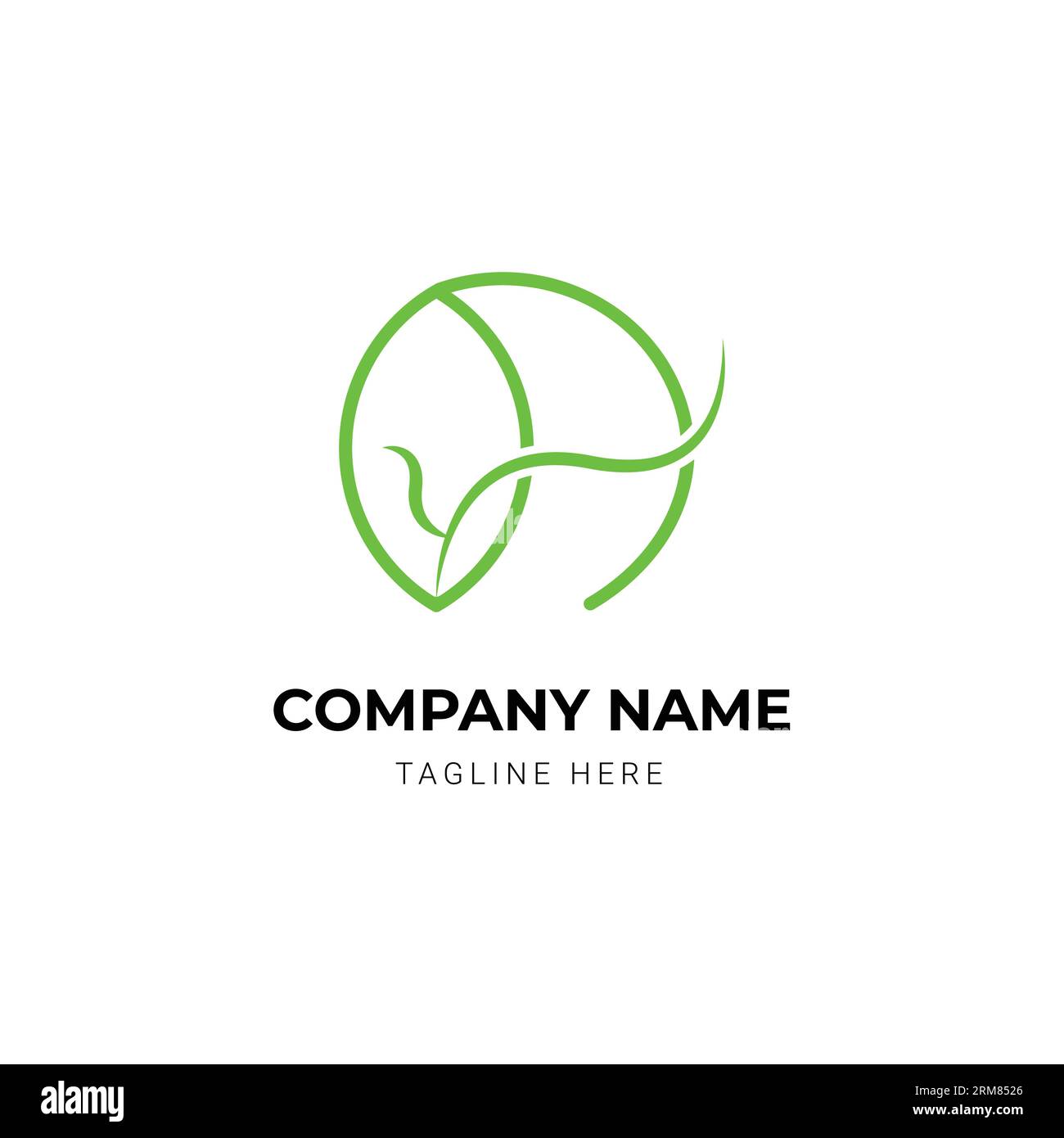 Leaves letter logo design template Stock Vector