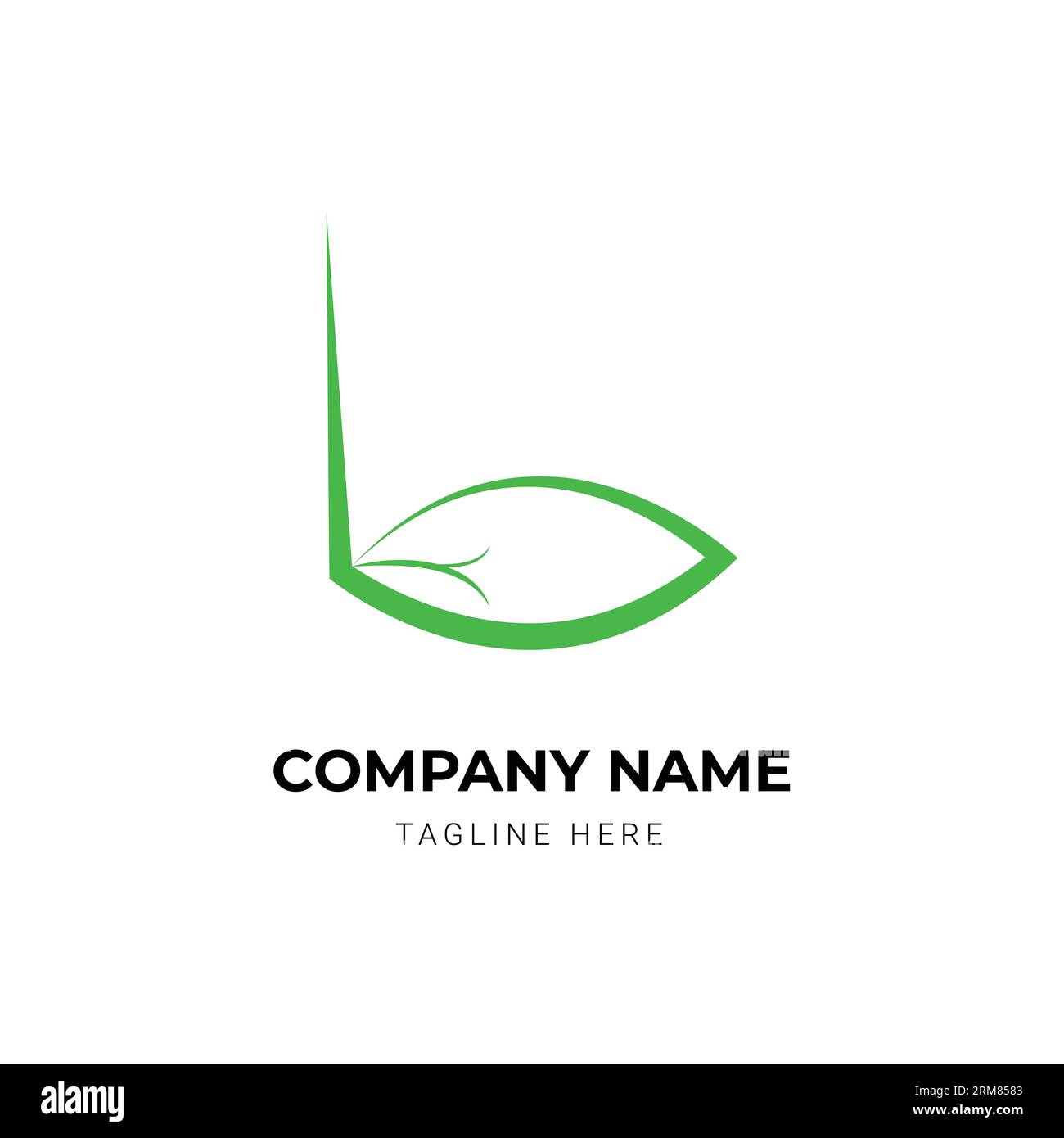 Leaves letter logo design template Stock Vector