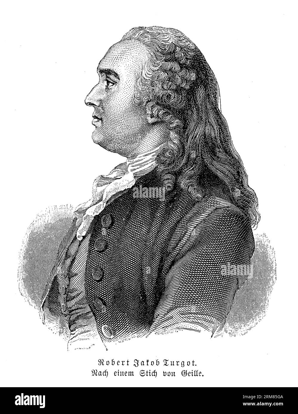 Anne-Robert-Jacques Turgot, commonly known as Turgot was a French economist, statesman, and philosopher who lived from 1727 to 1781. Turgot is renowned for his contributions to economic theory and his role as an influential figure during the reign of King Louis XVI of France Stock Photo