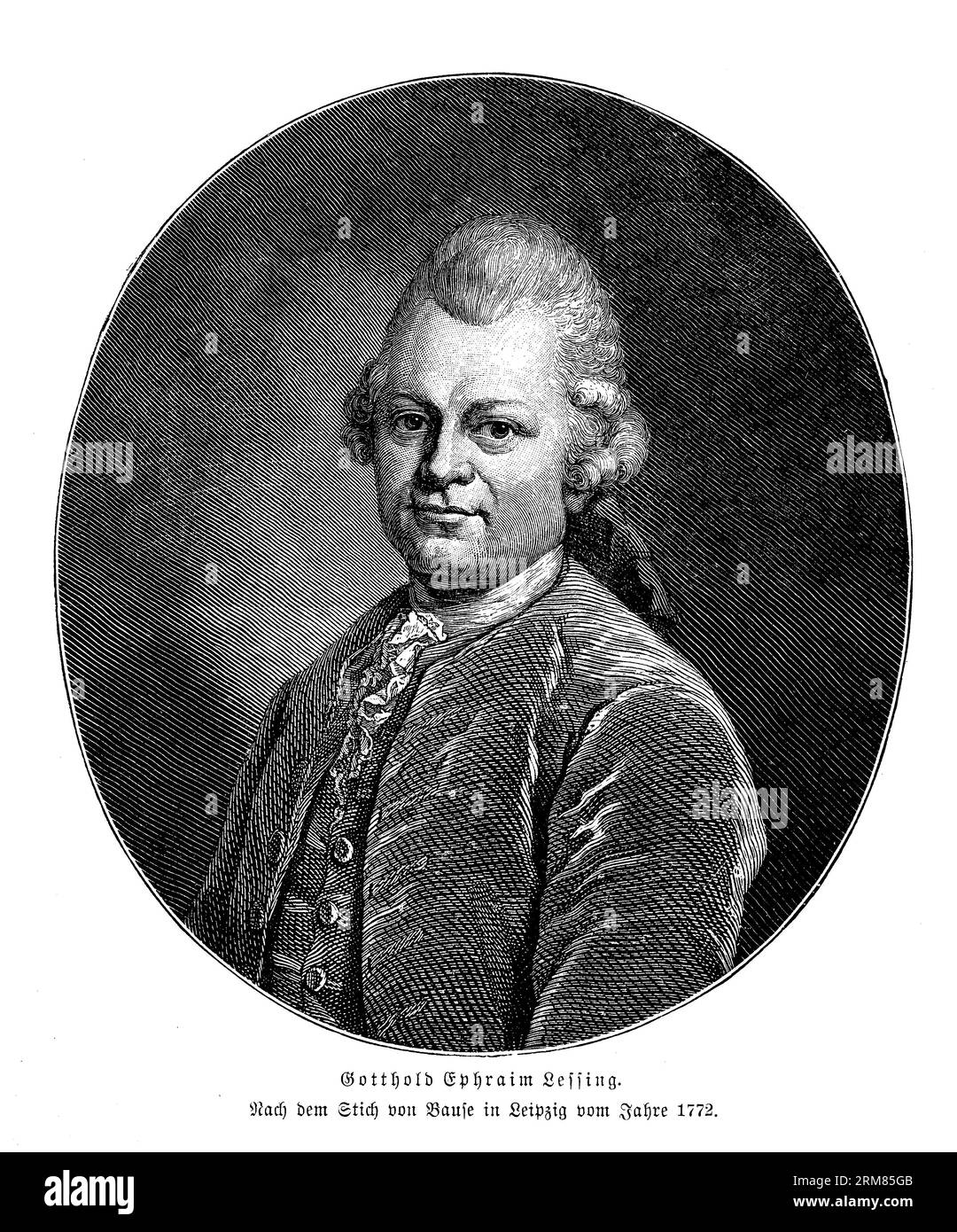 Gotthold Ephraim Lessing, born on January 22, 1729, was a prominent German writer, philosopher, and playwright during the Enlightenment period. He is considered one of the most important figures in German literature and is often referred to as the 'father of German literature.' Stock Photo