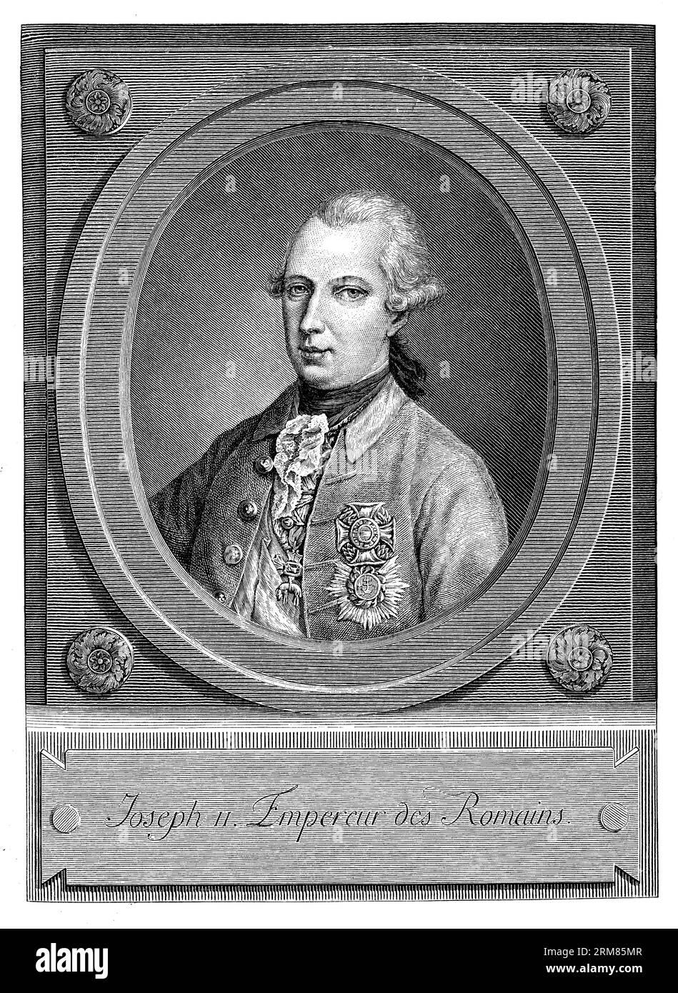 Joseph II (1741-1790) was a Holy Roman Emperor from 1765 until his death. He was a key figure of the Enlightenment and known for his extensive reforms aimed at modernizing the Habsburg Empire Stock Photo