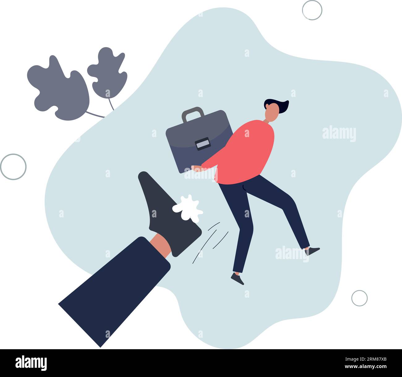 Being fired from work, company lay off or underperform employee, business failure or mistake