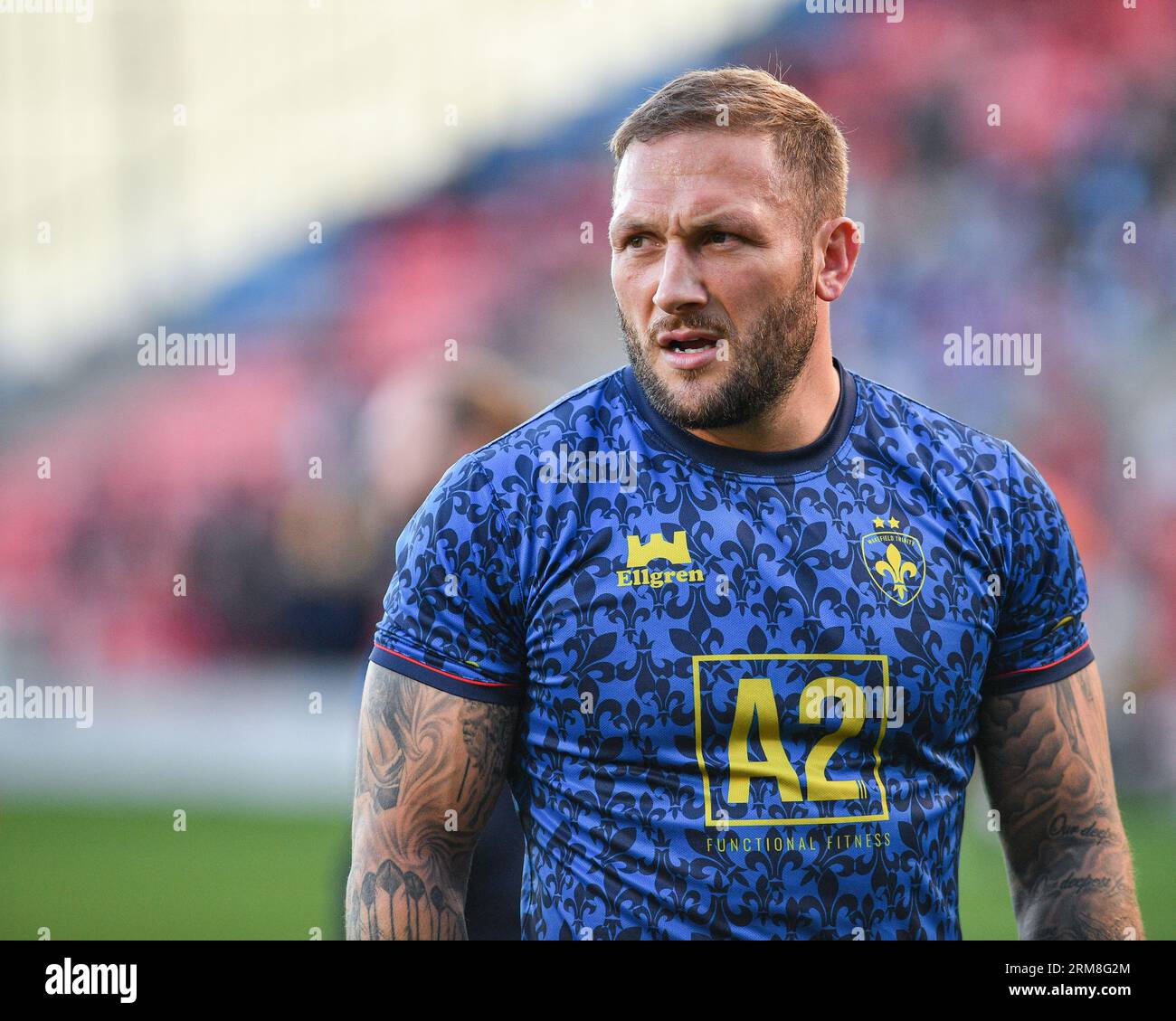 Salford, England - 25th August 2023 Wakefield Trinity's Josh Griffin ...