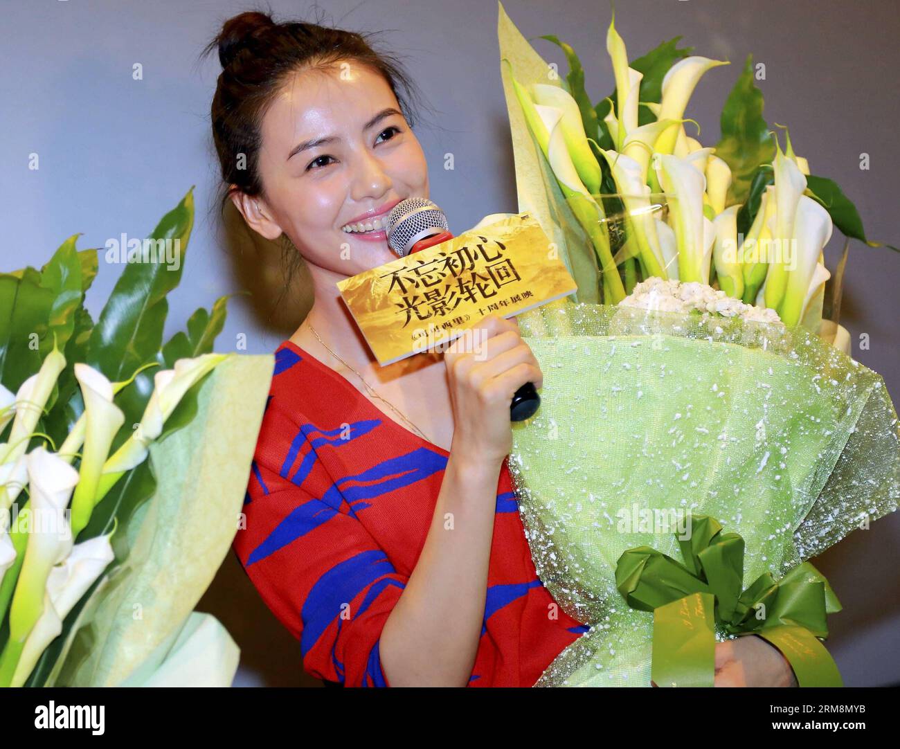 Actress Gao Yuanyuan attends the 10th anniversary activity of film Mountain Patrol in Beijing, capital of China, April 20, 2014. Film Mountain Patrol , directed by Lu Chuan, was screened in China on Oct. 1, 2004. (Xinhua) (zwy) CHINA-BEIJING-FILM MOUNTAIN PATROL-TENTH ANNIVERSARY(CN) PUBLICATIONxNOTxINxCHN   actress Gao Yuan Yuan Attends The 10th Anniversary Activity of Film Mountain Patrol in Beijing Capital of China April 20 2014 Film Mountain Patrol Directed by Lu Chuan what screened in China ON OCT 1 2004 XINHUA  China Beijing Film Mountain Patrol Tenth Anniversary CN PUBLICATIONxNOTxINxCH Stock Photo