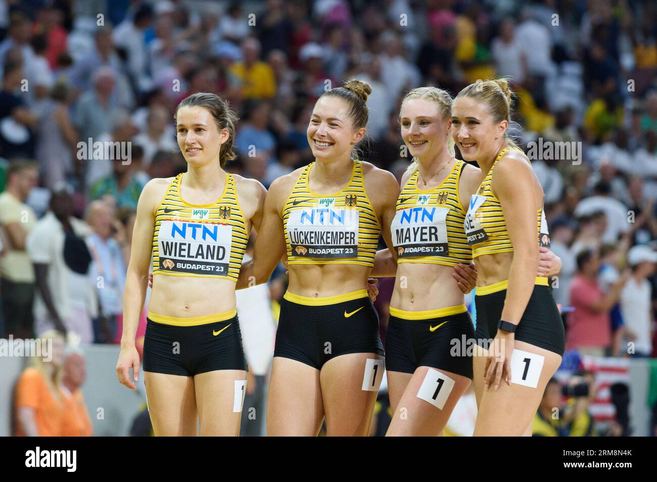 August 26, 2023: Group photo of Team Germany with Louise Wieland, Gina ...