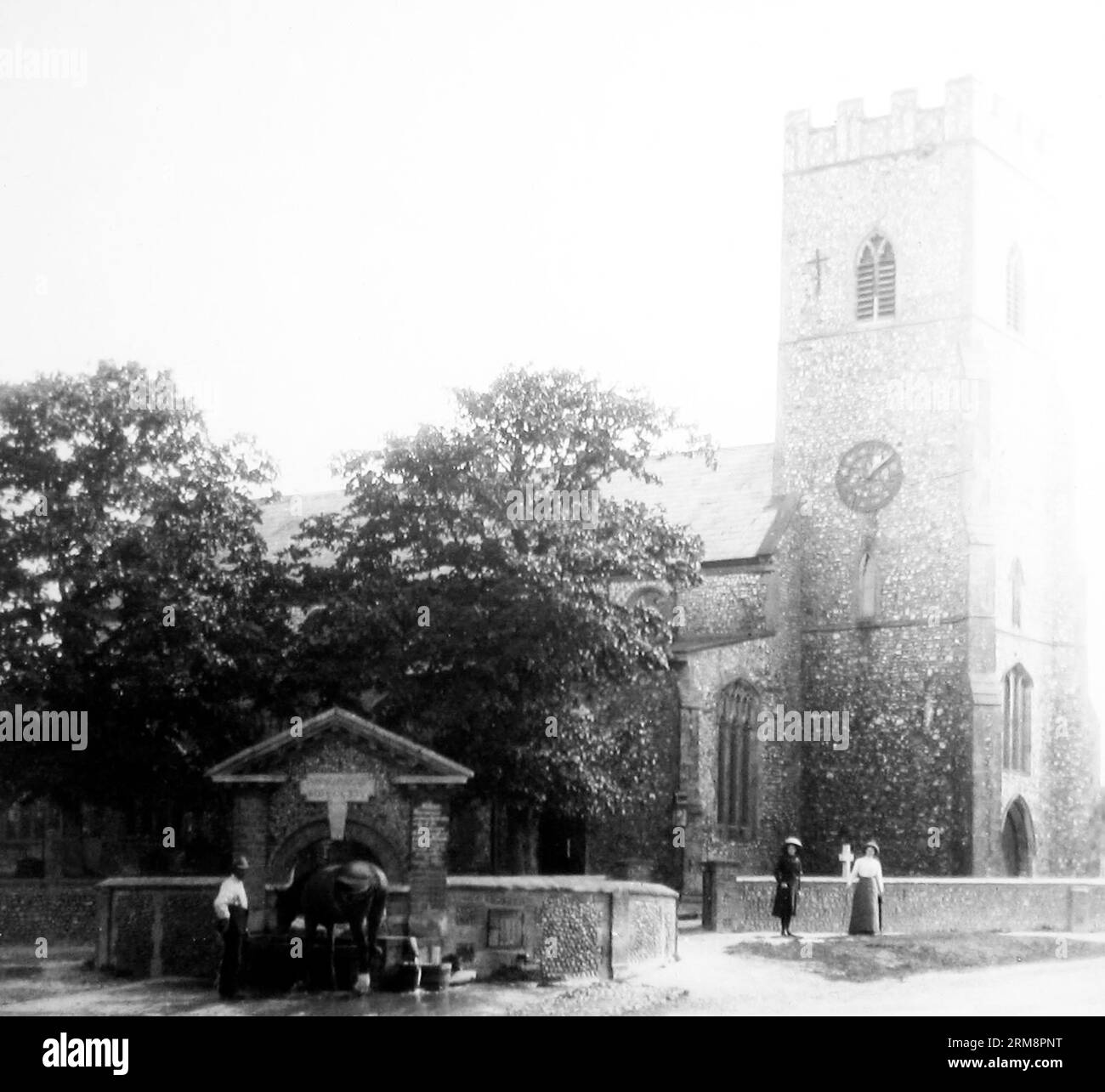 Upper Sheringham Church, early 1900s Stock Photo Alamy