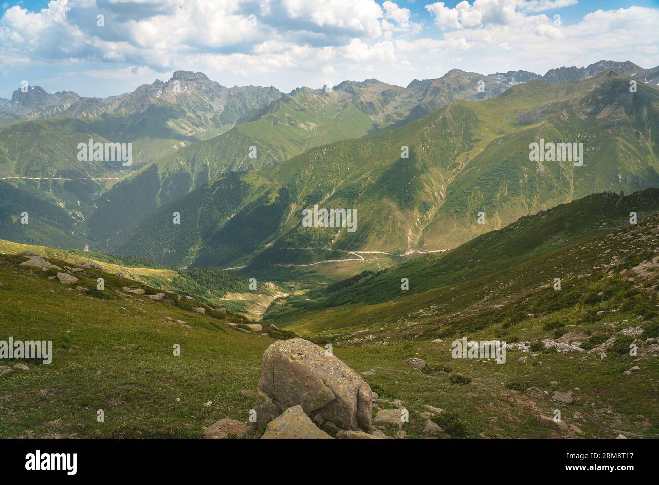Kavrun valley and Kavrun plateau in the Black Sea region of Turkey Stock Photo