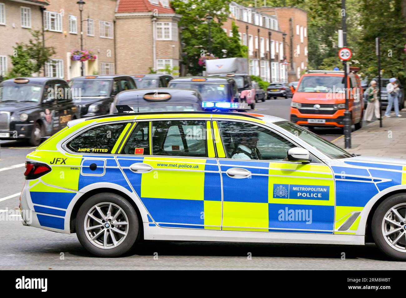 London England UK 24 August 2023 Police Patrol Car Of The 