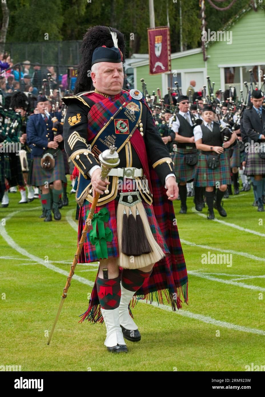 Scottish Massed Pipe Bands playing at the 