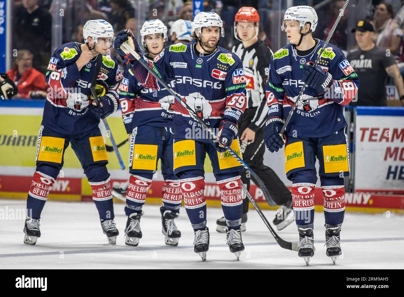 Berlin, Germany. 27th Aug, 2023. Ice hockey DEL, test match, Eisbären