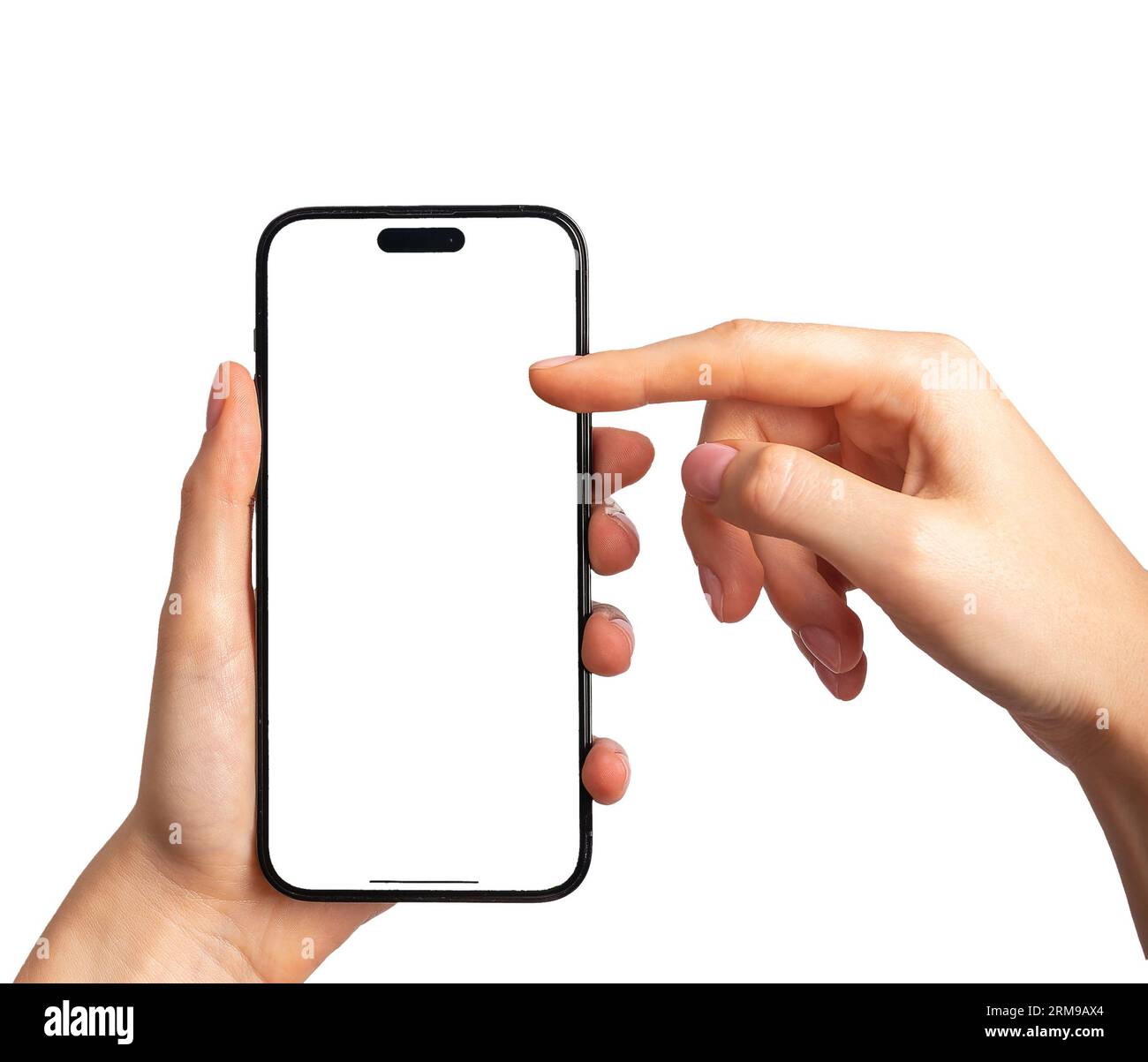 Hand Holding Mobile Phone Screen Mock Up Scrolling With Finger Iphone Hand Holding Mobile Phone Screen Mock Up Scrolling With Finger Iphone