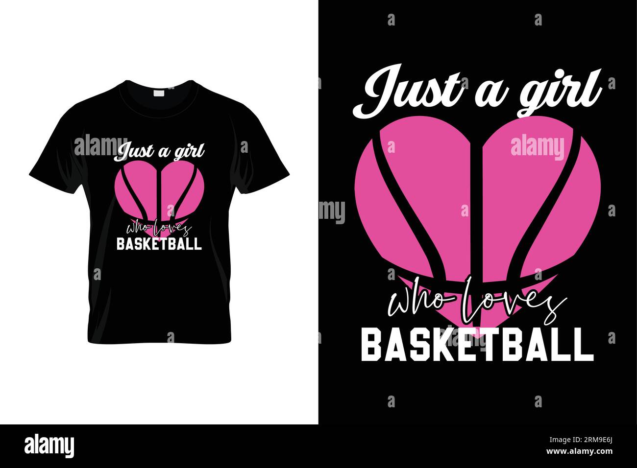 Just a Girl who loves Basketball Funny Basketball T-shirt Stock Vector