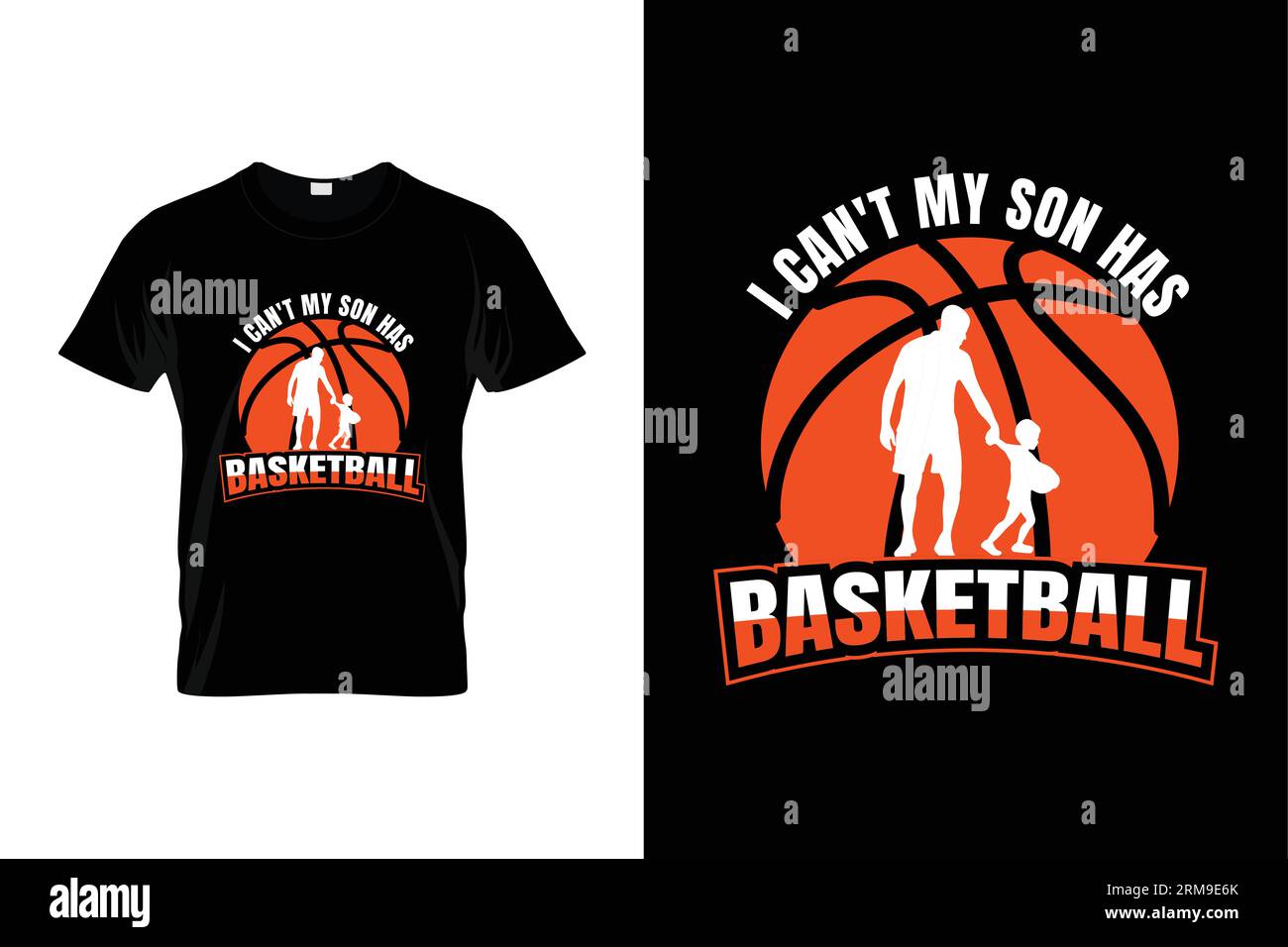 I Can't My Son Has Basketball Funny Basketball T-shirt Stock Vector