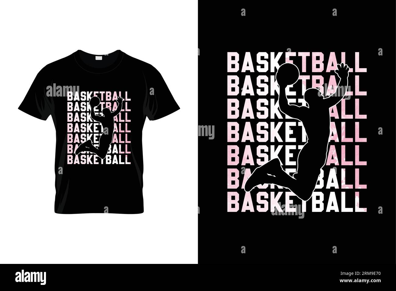 Basketball Silhouette Funny Basketball T-shirt Stock Vector