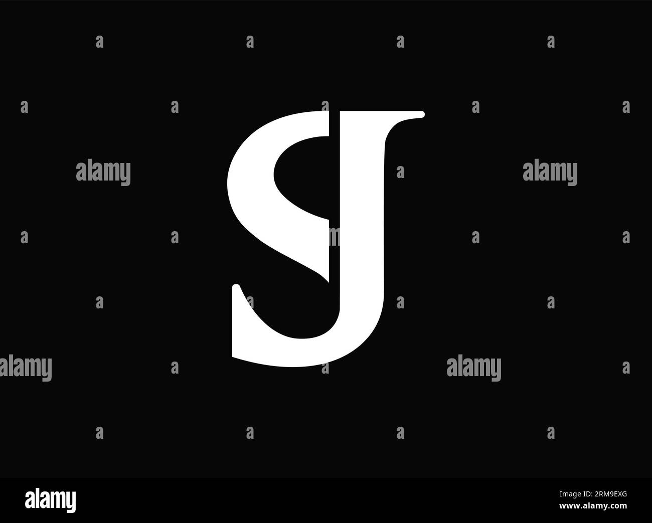 JS Letter Monogram Logo, Outstanding professional elegant trendy awesome artistic black and white color JS, SJ initial based Alphabet icon logo vector Stock Vector