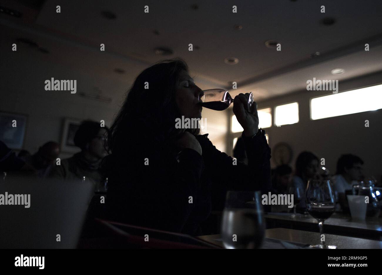 BUENOS AIRES, May 22, 2014 (Xinhua) -- A student participates in a wine catering in the Argentinian Sommeliers School, in Buenos Aires, capital of Argentina, May 22, 2014. The sommelier is an expert in the wine world, capable of recognizing the characteristics, flaws and virtues of the beverage. The Argentinian Sommeliers School, in association with the Argentine Wine School, inaugurated on April a school in east China s Shanghai, aiming to boost the interaction with Chinese consumers, and improve the reputation of the Argentinian wines in China. (Xinhua/Martin Zabala) (zjy) ARGENTINA-BUENOS A Stock Photo