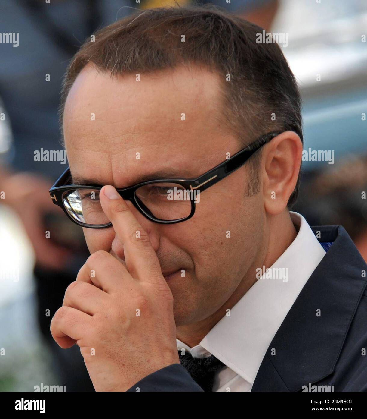 Russian director Andrey Zvyagintsev poses for photos during a photocall for the film Leviathan at the 67th Cannes Film Festival in Cannes, France, May 23, 2014. (Xinhua/Chen Xiaowei) FRANCE-CANNES-FILM FESTIVAL-LEVIATHAN PUBLICATIONxNOTxINxCHN   Russian Director Andrey Zvyagintsev Poses for Photos during a photo call for The Film Leviathan AT The 67th Cannes Film Festival in Cannes France May 23 2014 XINHUA Chen Xiaowei France Cannes Film Festival Leviathan PUBLICATIONxNOTxINxCHN Stock Photo