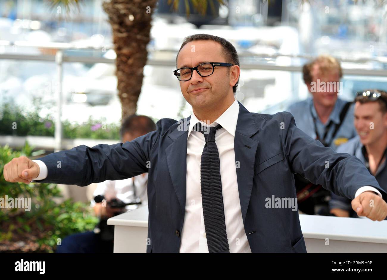 Russian director Andrey Zvyagintsev poses for photos during a photocall