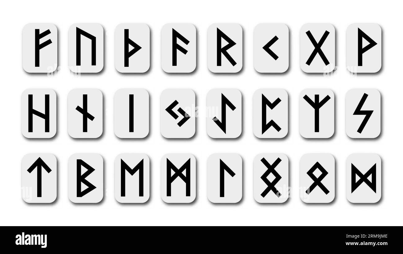 Runes. Complete collection of runic letters, which were used in Germanic languages. Ancient