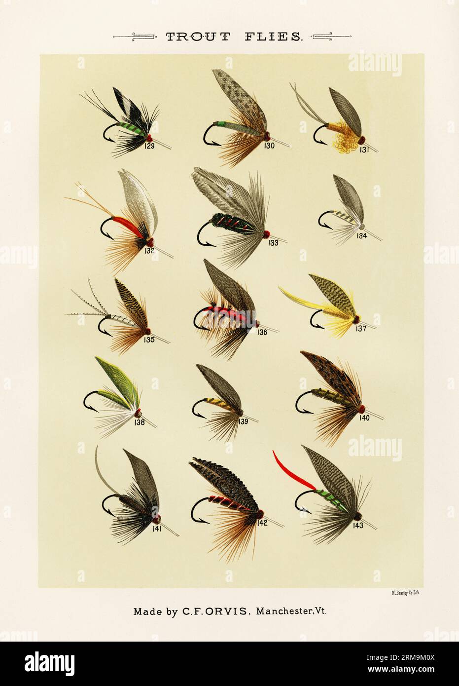 Vintage fishing fly illustration hi-res stock photography and images - Alamy