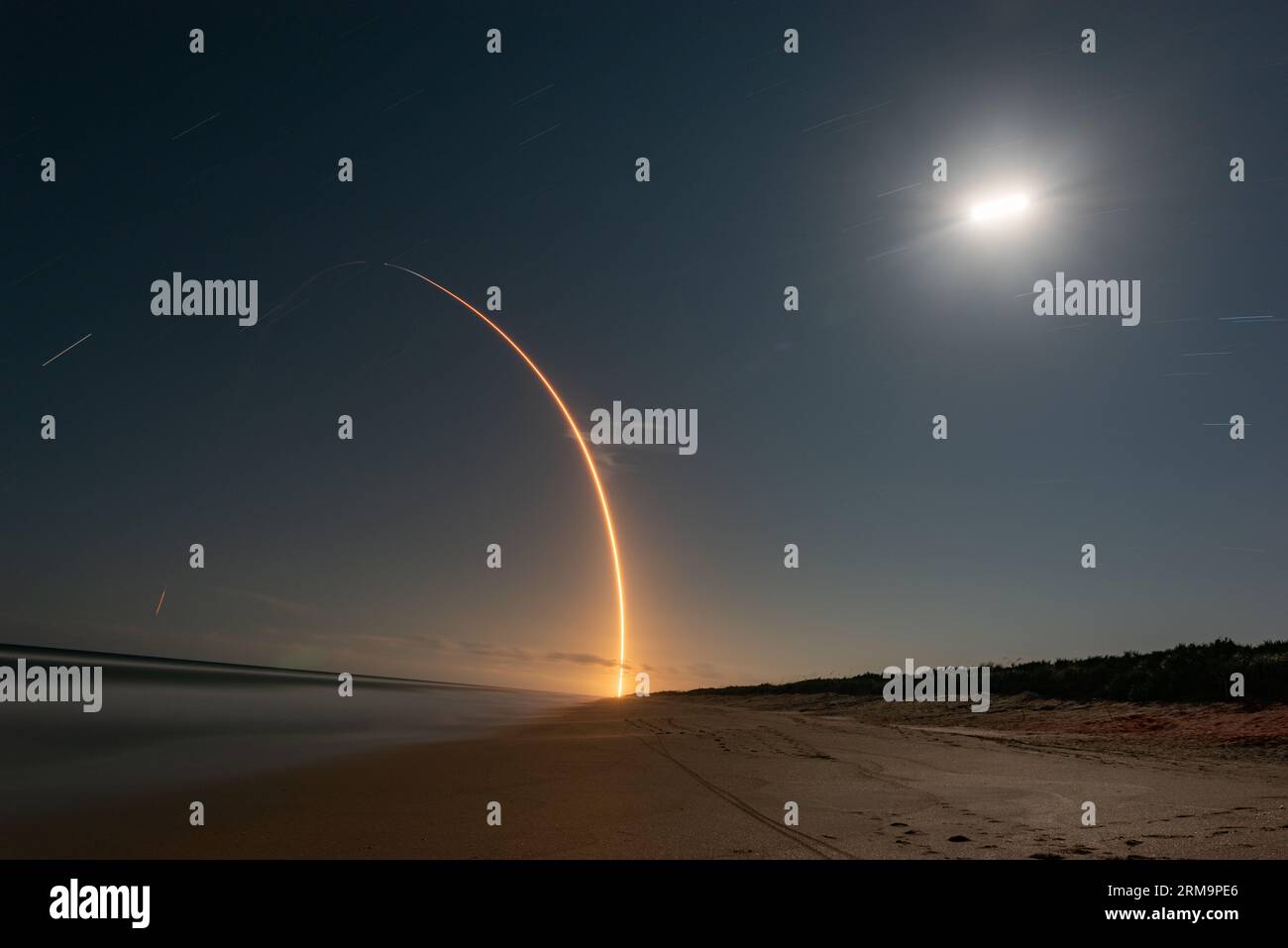 SpaceX Starlink Group 6-11 Launch Stock Photo