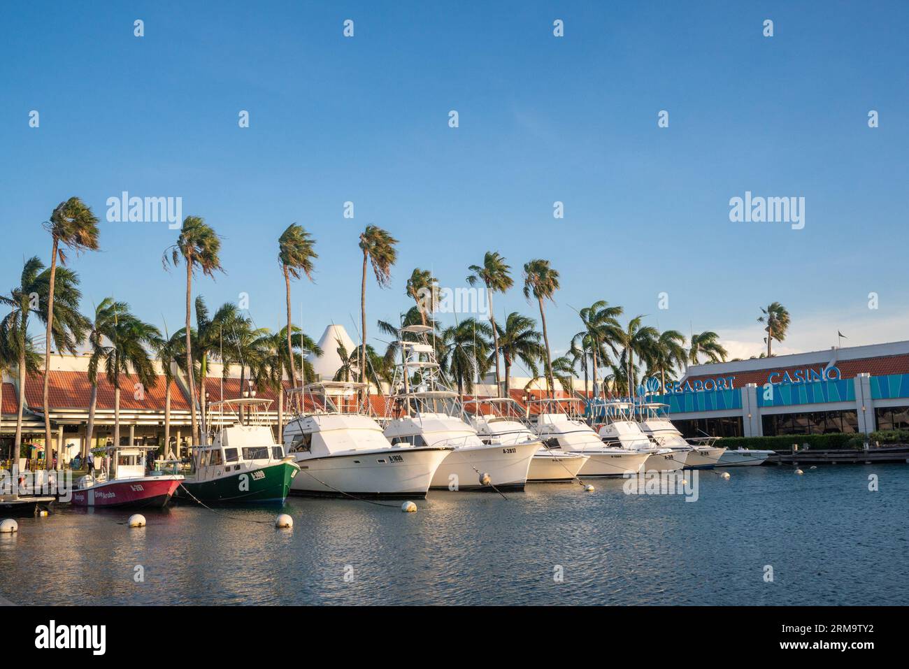 Oranjestad, Aruba August 10, 2023 Street scene in the downtown