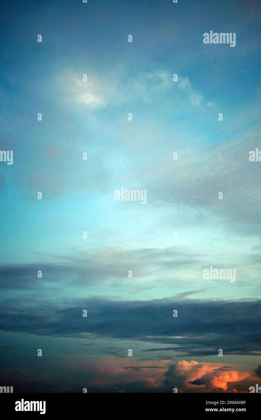 Beautiful dramatic cloud scape, Cloudy sky background. Stock Photo