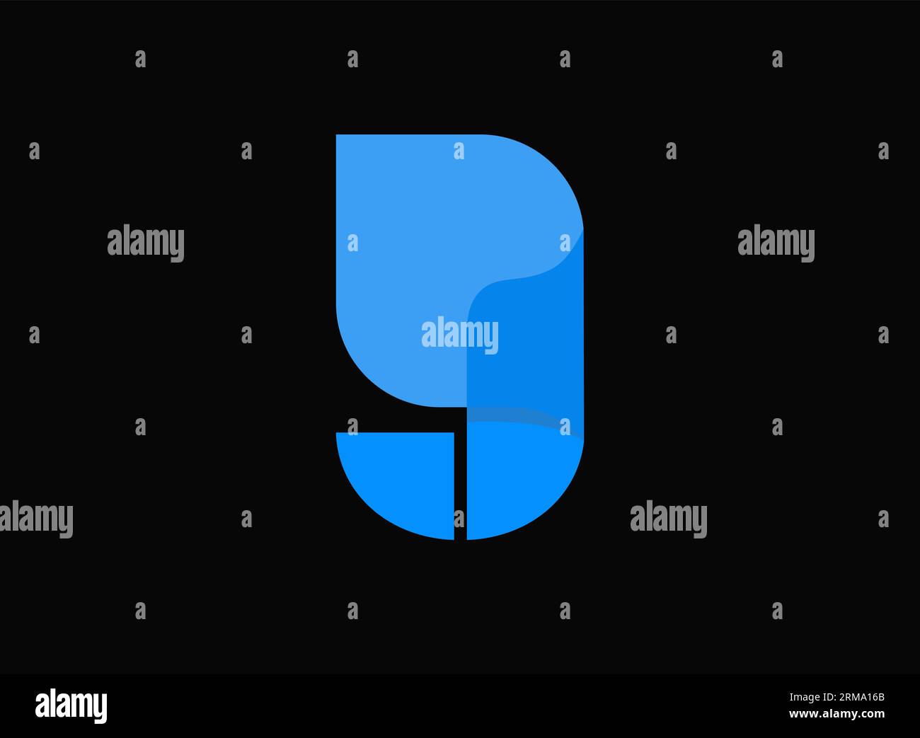 g letter mark modern monogram logo design template, trendy gradient glass effect, style colorful unique flip typographic modern icon symbol logos Stock Vector
