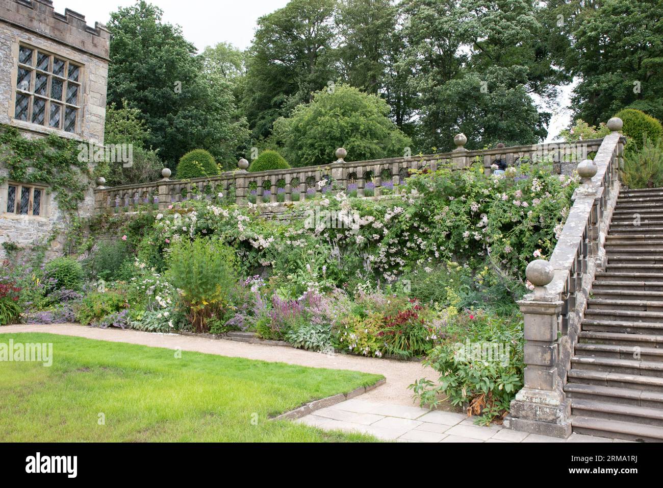 the garden at Haddon Hall Stock Photo Alamy