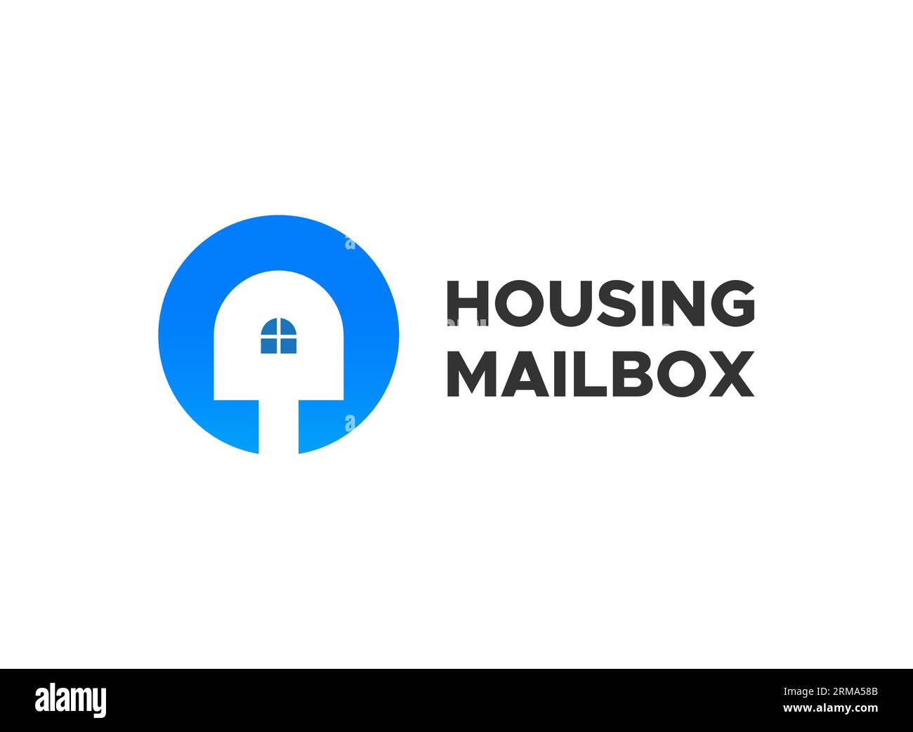 Introducing our Housing Mail Box Minimalist Logo Design, a seamless and versatile logo that can be adapted to suit any company's branding needs Stock Vector