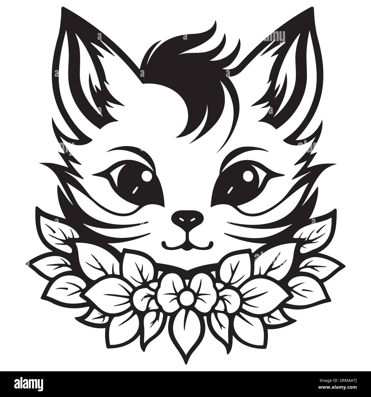 Cat logo minimalism, black cute cat, pet stock animation, pet cat image, ginger cat, animal vector silhouette. Stock Vector