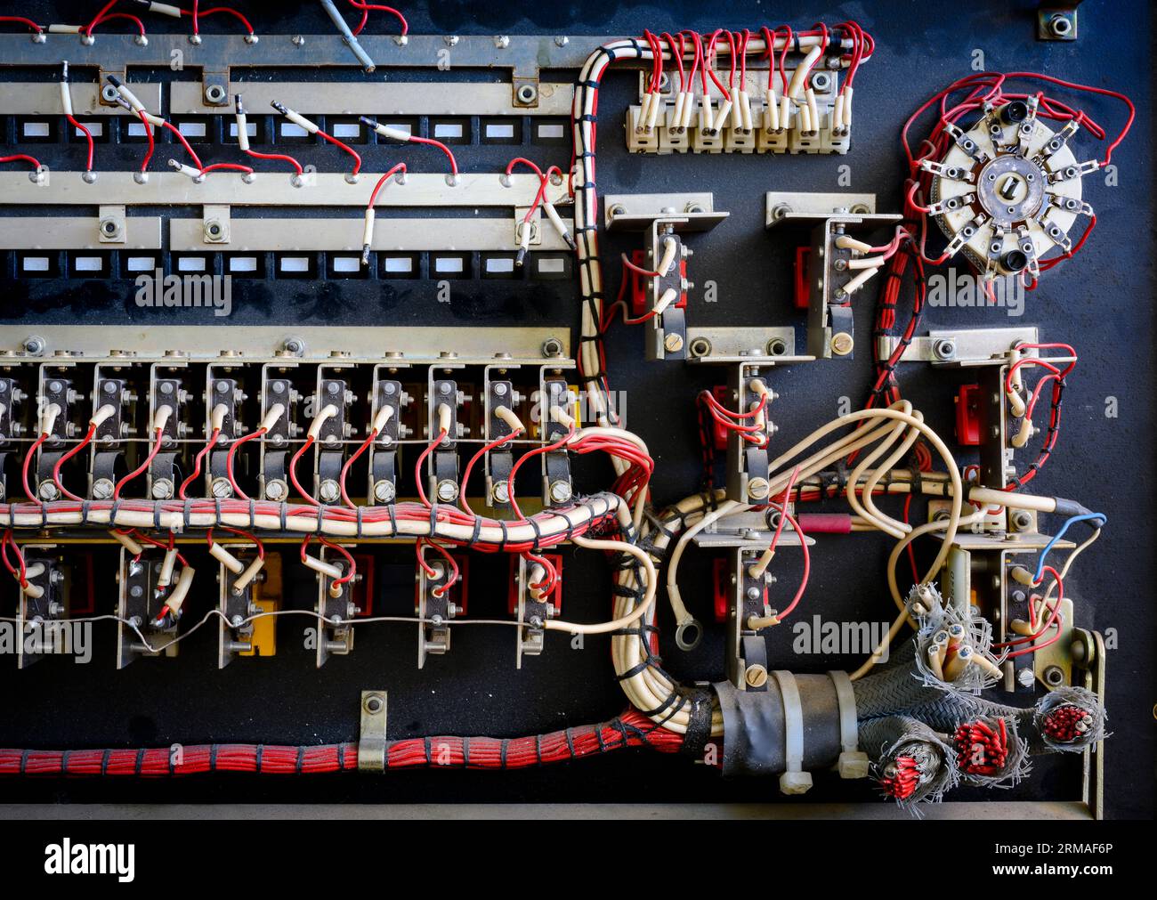 Wiring harnesses connecting electrical switches and relays in an
