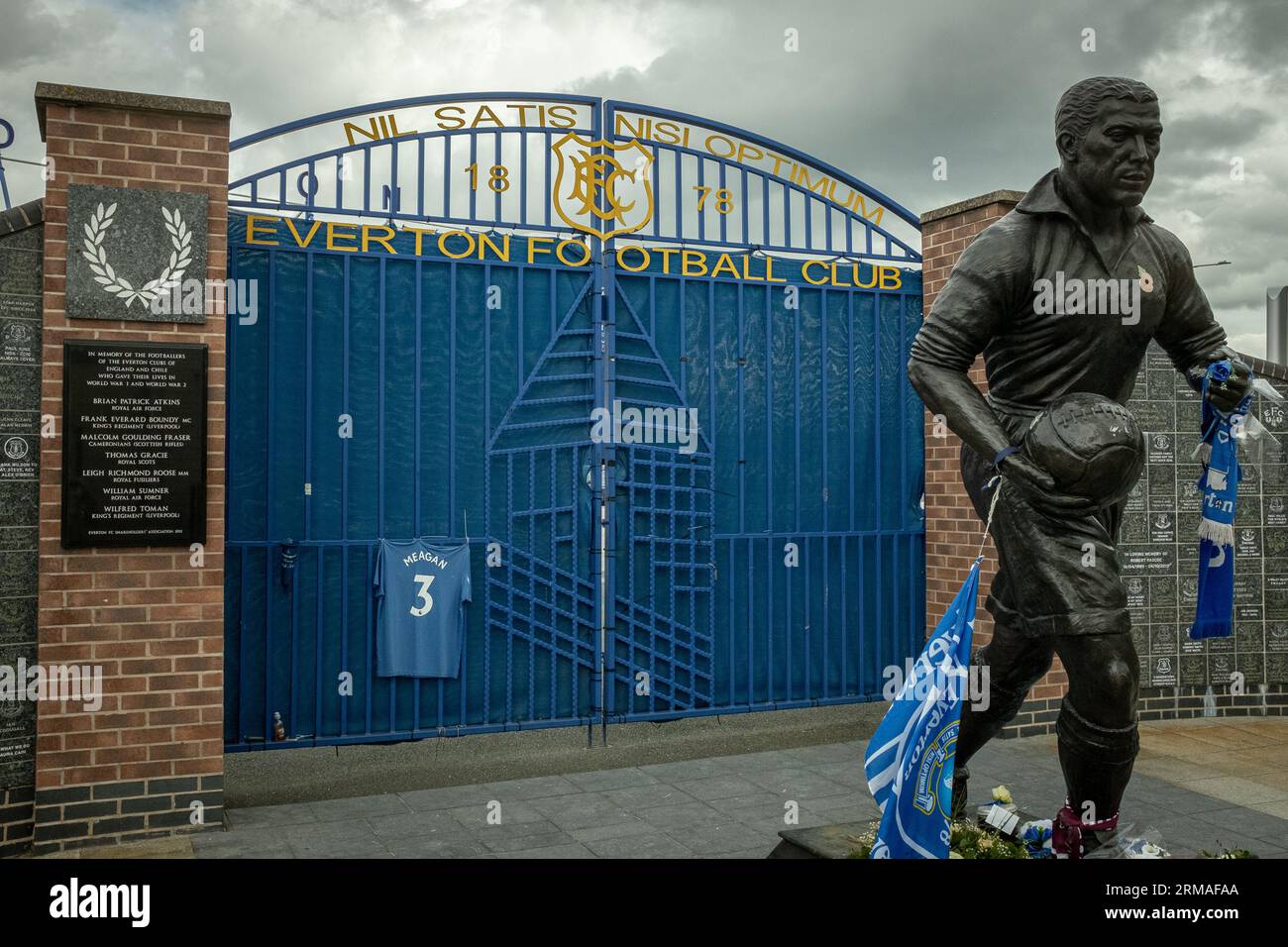 Everton FC - Stampa artistica con stadio Goodison Park, formato A4